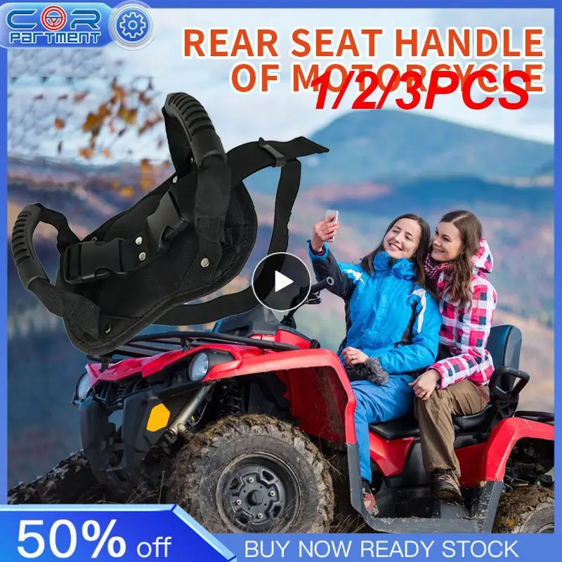 

1/2/3PCS Motorcycle Safety Belt Rear Seat Passenger Grip Grab Handle Non-slip Strap With Handle
