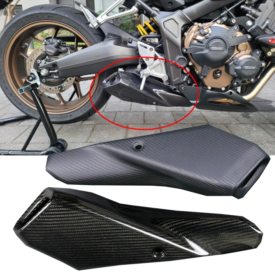 モーターサイクル エキゾーストサイレンサー カーボンファイバーヒートシールド Ktm duke 790 890 890r 2018 - 2023 カーボンファイバーエキゾーストサイレンサー,モーターサイクル用,r1