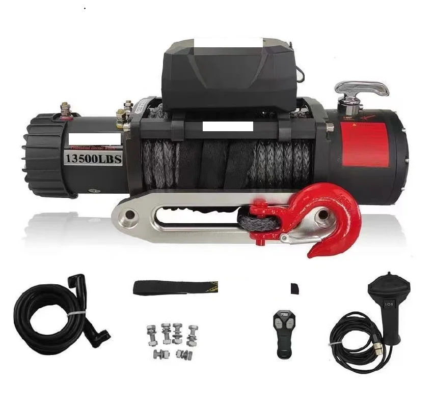 4 offroad vehicle self-rescuerope electric 13500lbs capstan pickup truck winches for jeep wrangler ford F150tundracustom