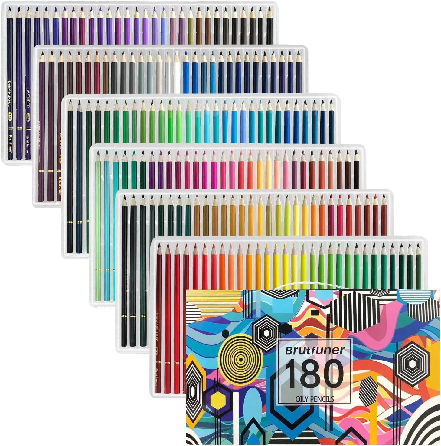 180 Oil Colored Pencils Coloring Pencils for Adult Coloring Books Soft Core Drawing Pencils Art Craft Supplies Gift for Kids memory 6 pcs flat paint brushes drawing set for acrylic watercolor gouache painting craft art supplies tools for adult artists