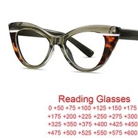 Jelly Green Oversized Cat Eye Reading Glasses Women High Quality Anti Blue Light Prescription Women Eyeglasses Computer Glasses 1