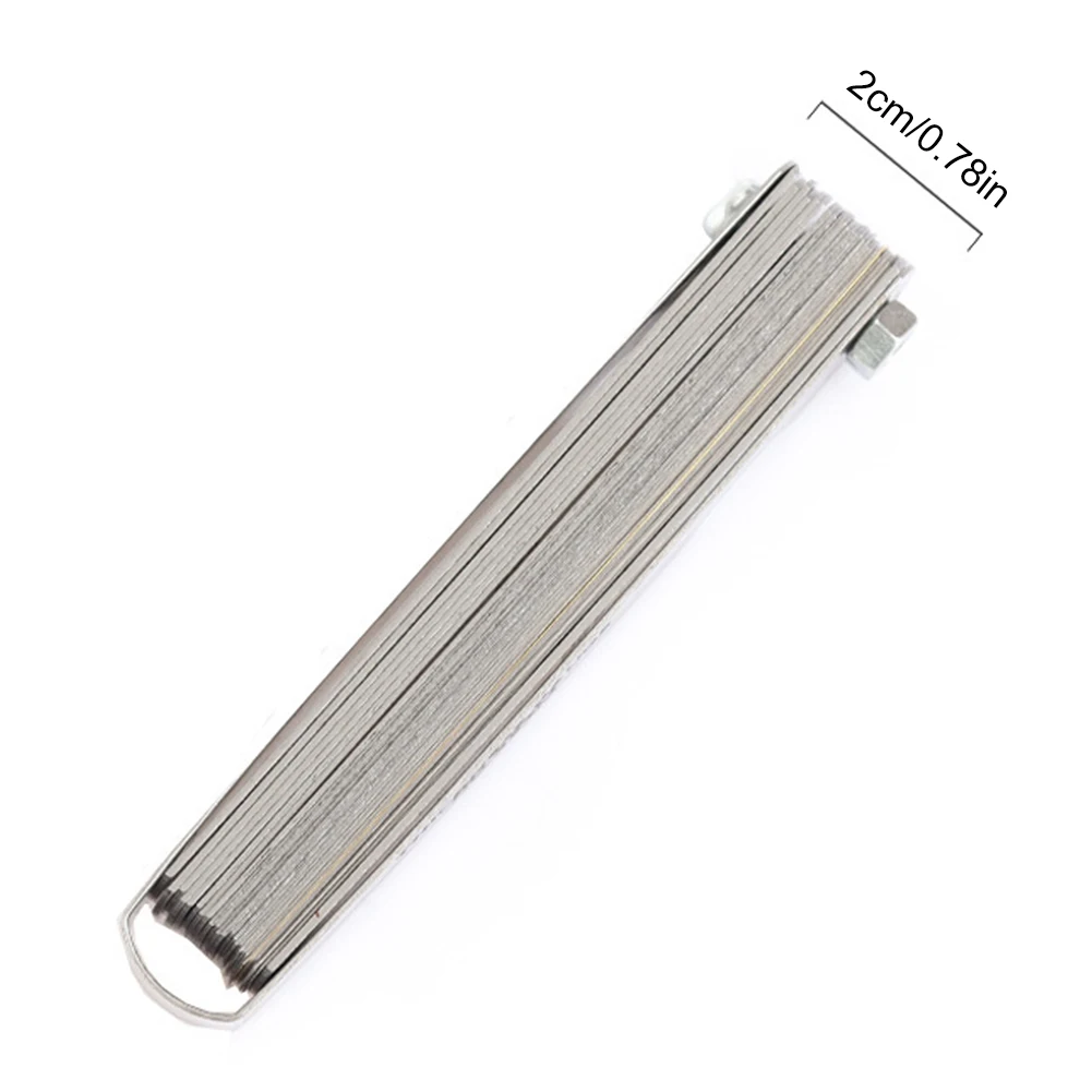 32 Blades Metric Filler 0.0015-0.035inch/0.04-0.88 Mm Measure Tool Feeler Gauge Set for Guitar Spark Plug Piston Measure