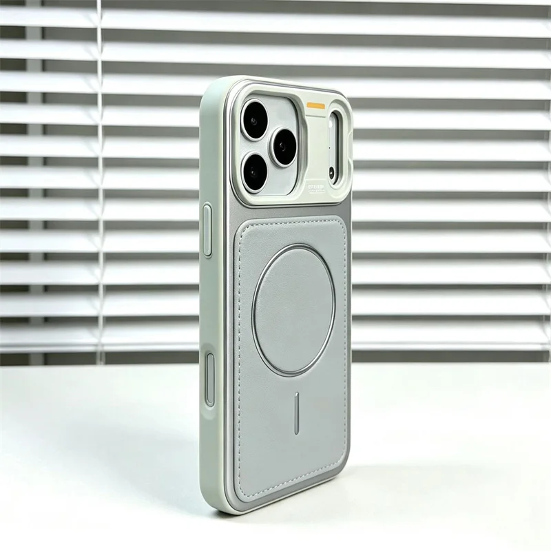 Leather Magnetic Phone Case with Magsafe Wireless Charging and Shockproof Protection