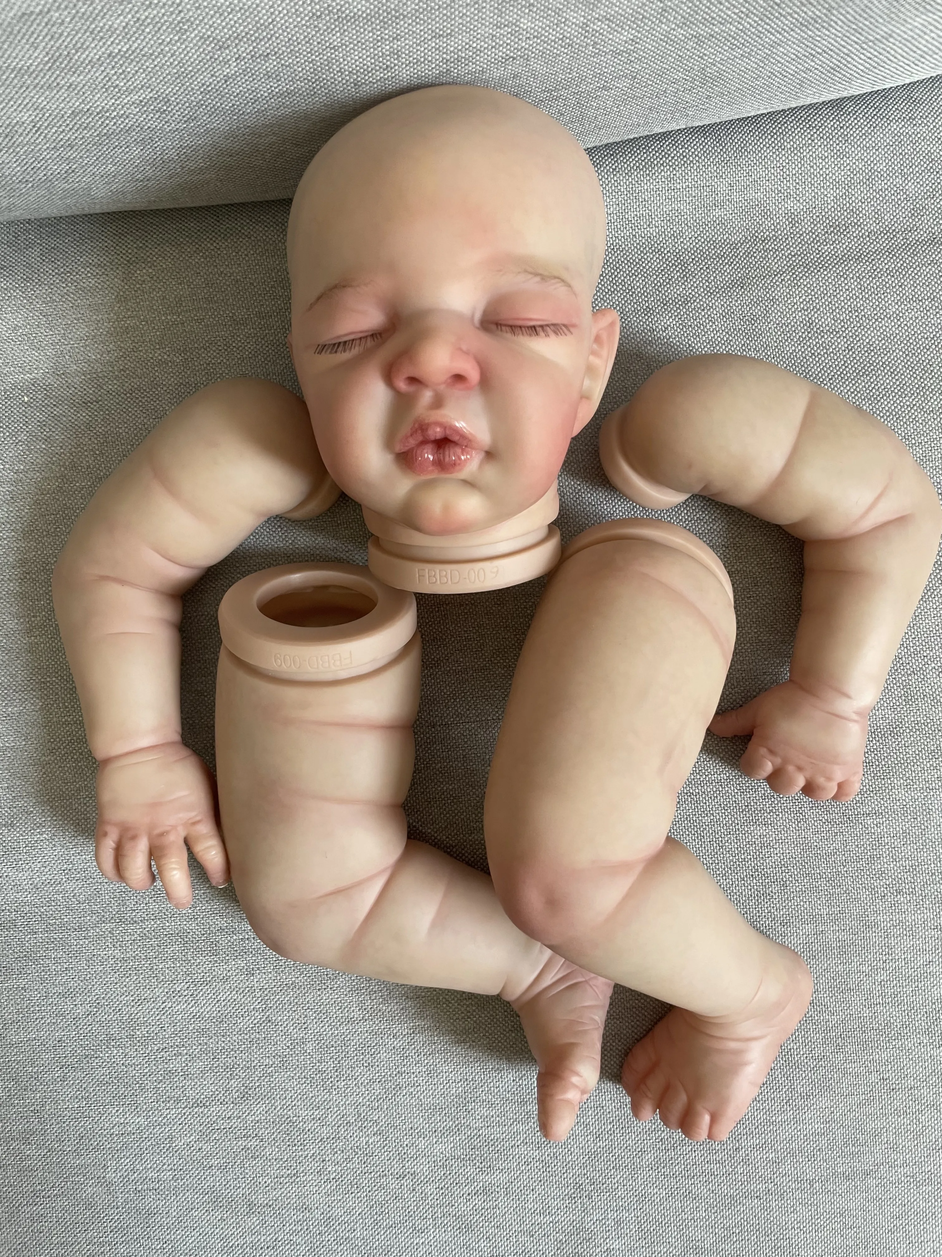 

23'' Artist Hand-Made Reborn Baby Doll Sterling High Quality 100%Hand-Made Painted Unassembled Kit Toys For Children