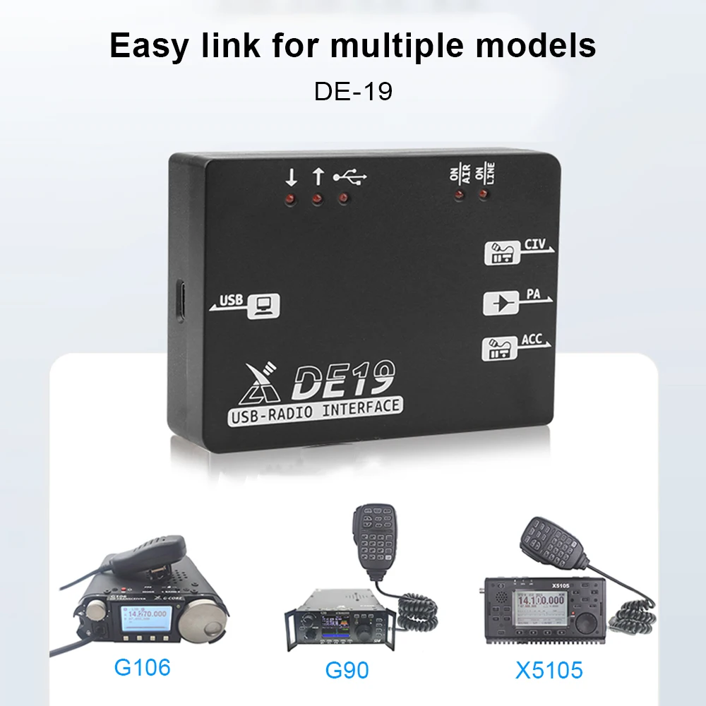 XIEGU DE19 Data Expansion Adapter For G90 G106 X5105 Short