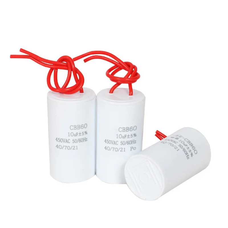 CBB60 Washing Machine Starting Motor Run Capacitor 3/4/5/6/8/10/12/14/15/16/18/20/25/30/40/45/50/60UF For Washing Machines
