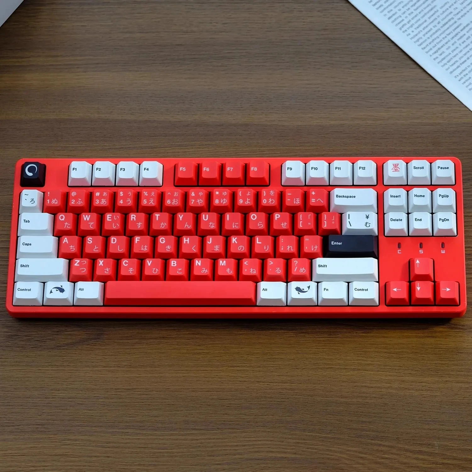1 Set Red Black Japanese GMK Sumi Keycaps PBT Dye Sublimation 