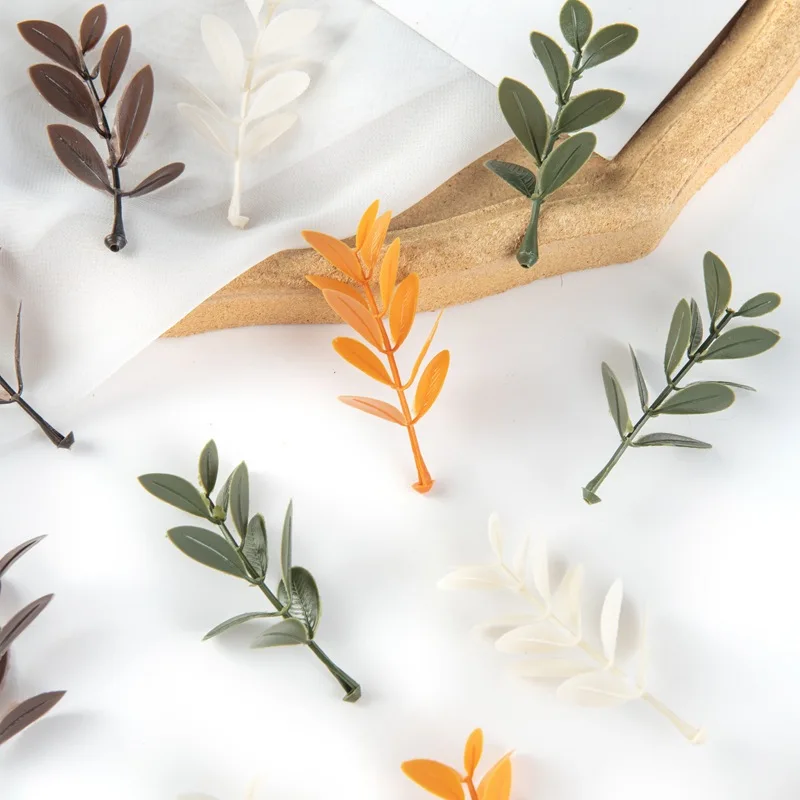 Artificial Plants Leaf Wedding Party Home Decor Accessories Diy Cake Candy Box Garland Christmas Decorative Flowers Wreath