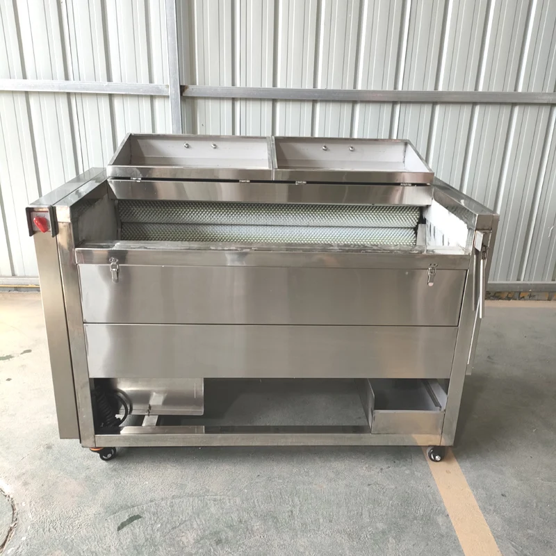 Root Vegetable Fruit Ginger Cassava Washer Peeler Potato Cleaning Peeling Machine Ginger Skin Peeler Industrial 6