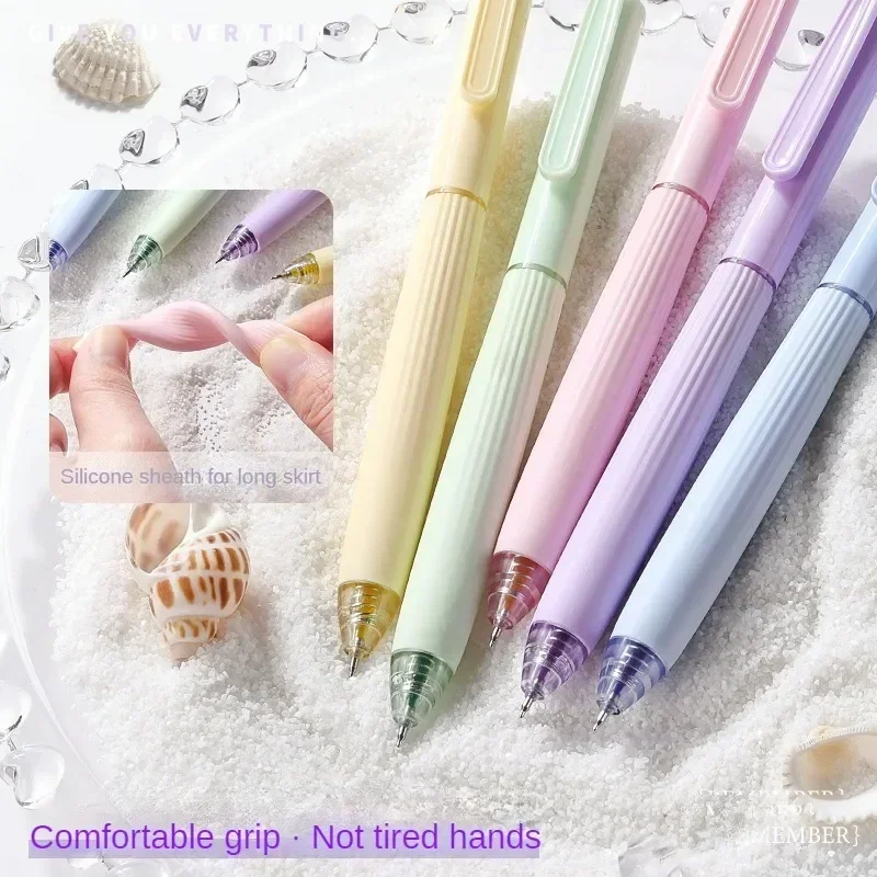 5Pcs Colored Pens, Retractable Gel Pens 0.5mm Colored Ink Quick-Dry Pens Fine Point Smooth Writing Pens for Journaling Note 2