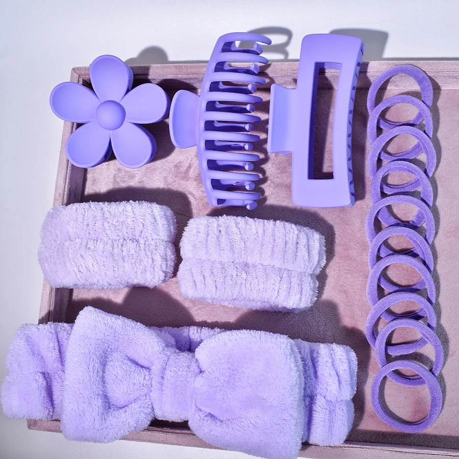 16-teiliges Set Mehrfarbige Weiche Haarschleifen und Haarklammern für Damen, Kombinationsset, Geschenk für Feiertage, Geeignet für Alle Lebenssituationen – Detail 12