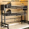 Kitchen Multifunctional Storage Shelf Above The Sink Stretchable Bowl Draining Rack Dish Knife Spoon Sink Rack Set Organizer 4