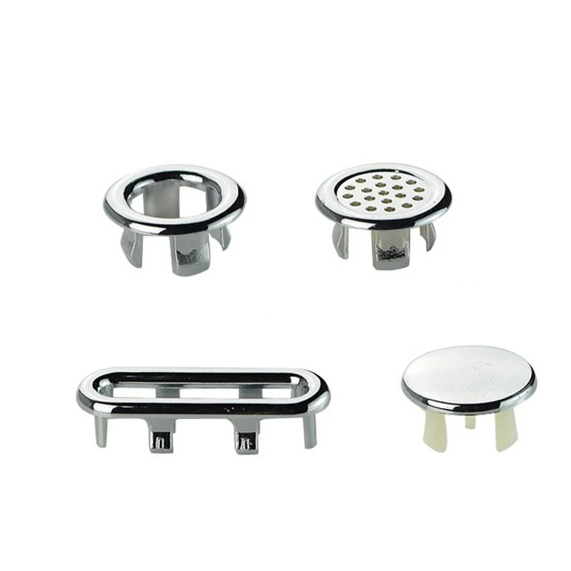 Bathroom Basin Faucet Sink Overflow Cover Brass Six-foot Ring Insert Replacement for Home Multi-size Round Overflow Hole basin drain cover sink hole cover