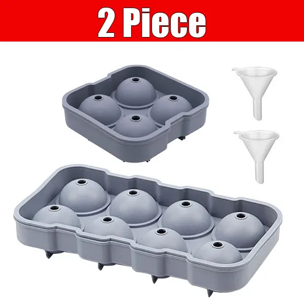 Premium Large Sphere Ice Cube Maker - Easy Fill & Release, Leak-Free Design