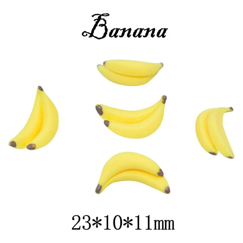 10Pcs 1:12 Dollhouse Miniature Resin Artificial Fake Miniature Food Fruit Banana Play DollHouse Toy Decorative Craft 6