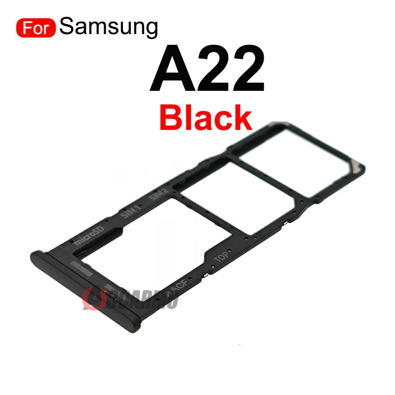 Aocarmo-블랙 화이트 그린 퍼플 Sim 카드 트레이 리더 MicroSD 홀더, 삼성 갤럭시 A22 5G
