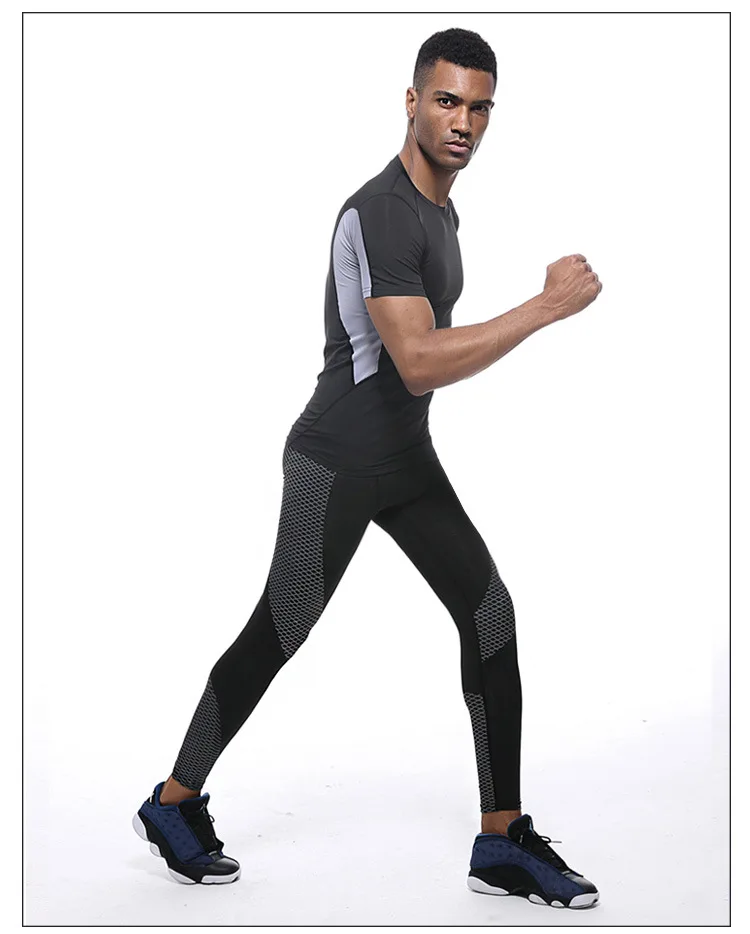 Mens Training Compression Pants Tights Cool Dry Leggings Sports Baselayer Running Tights Athletic Workout Active Shorts