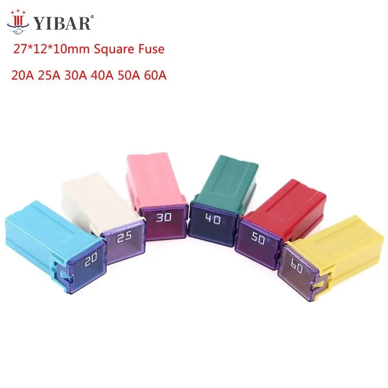 

Mini Square Fuse 32V 20A 25A 30A 40A 50A60A Automotive Car Fuse With Plastic Box
