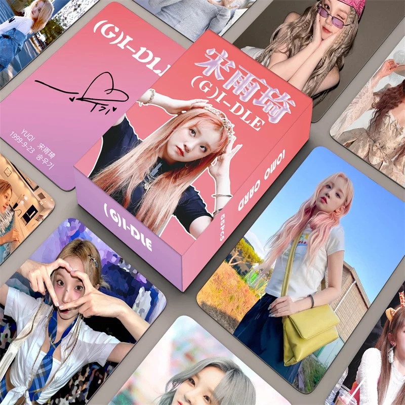

55pcs/set Kpop GIDLE ILOVE INEVER DIE Album Lomo Cards (G)I-DLE Girls I Burn Photo Card Minnie Song Yuqi Postcard Fans Gift