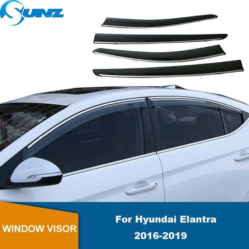 SideWindowDeflectorsForHyundaiElantra2016201720182019WindowVisorAwningsShelters