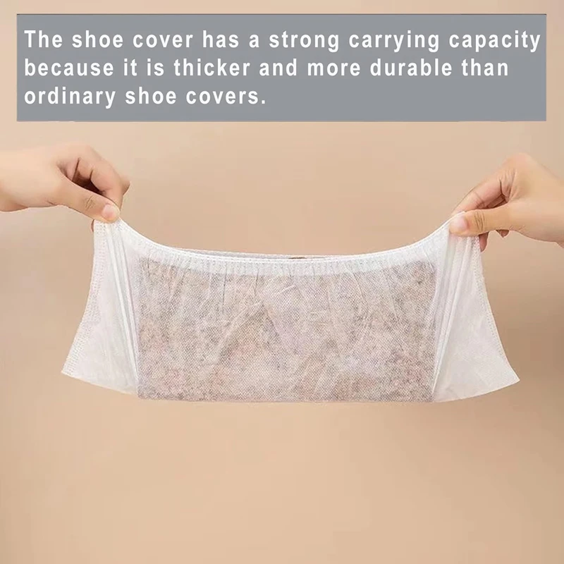 Disposable Shoe Covers Non-Slip Foot Boot Booties Covers Overshoes Non-Woven Foot Protector 100PCS shoe covers disposable shoe covers