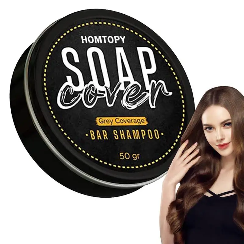Hair Darkening Shampoo Bar Polygonum Gray Hair Coverage Soap Strengthen Growing Color Correcting Anti Fall Shampoo
