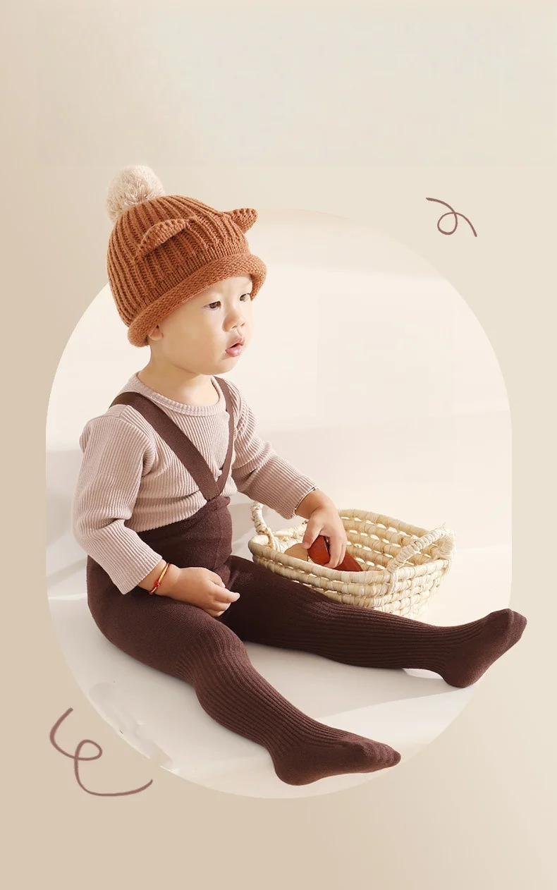 Koreanischen Stil Baby Hosenträger Strumpfhosen Footed Leggings Candy Farbe Frühling Herbst Baby Leggings 0-2 Jahre Unisex Säuglings Strumpfhosen – Detail 1