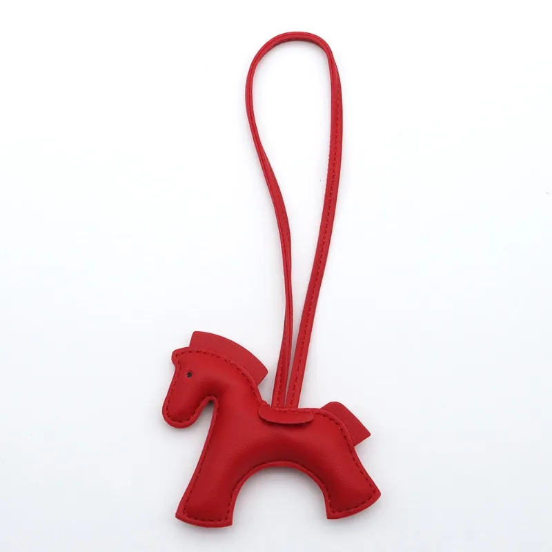 Elegant PU Leather Horse Keychain Accessory