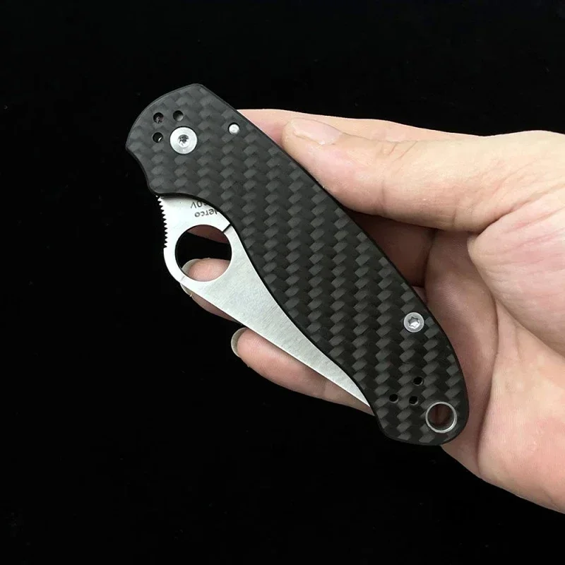 C223 PARA 3 Ball Bearing Carbon Fiber a Folding Knife Outdoor Camping Hunting Pocket Kitchen EDC Knife 2