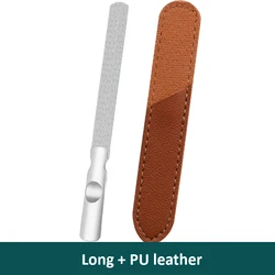 Enhanced Stainless Steel Double-Sided Nail File for Professional Manicure and Pedicure Care (Long)
