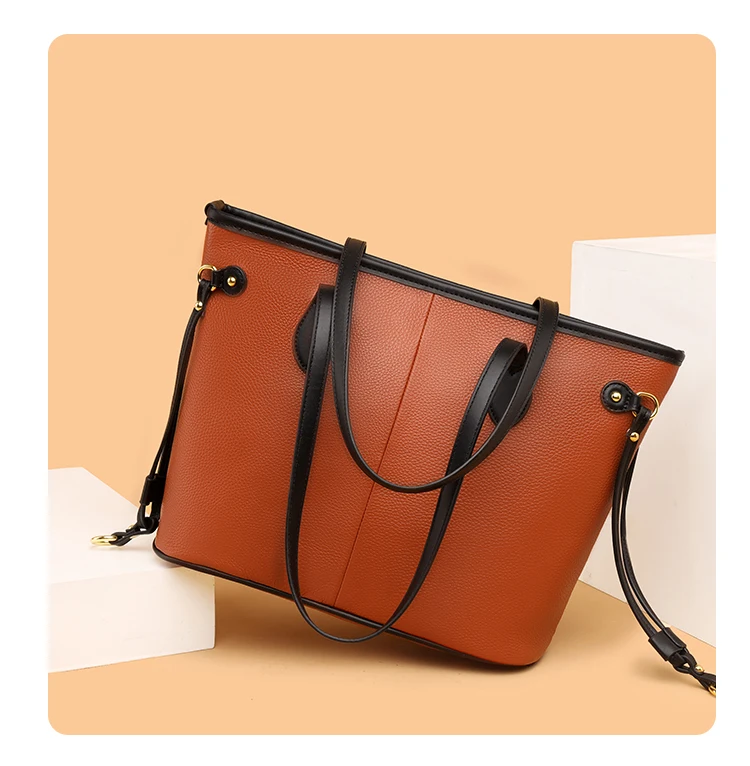 Cowhide Women's Shoulder Bag Large Capacity Genuine Leather Handbag Fashion Designer Lady Messenger Bag Commuter Casual Tote Bag