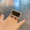 Bling Mini Alarm Clock Bedroom Gadgets and Accessories Kawaii Desk Decor Diamond Encrusted Desk Watch Desk LED Digital Clock 4
