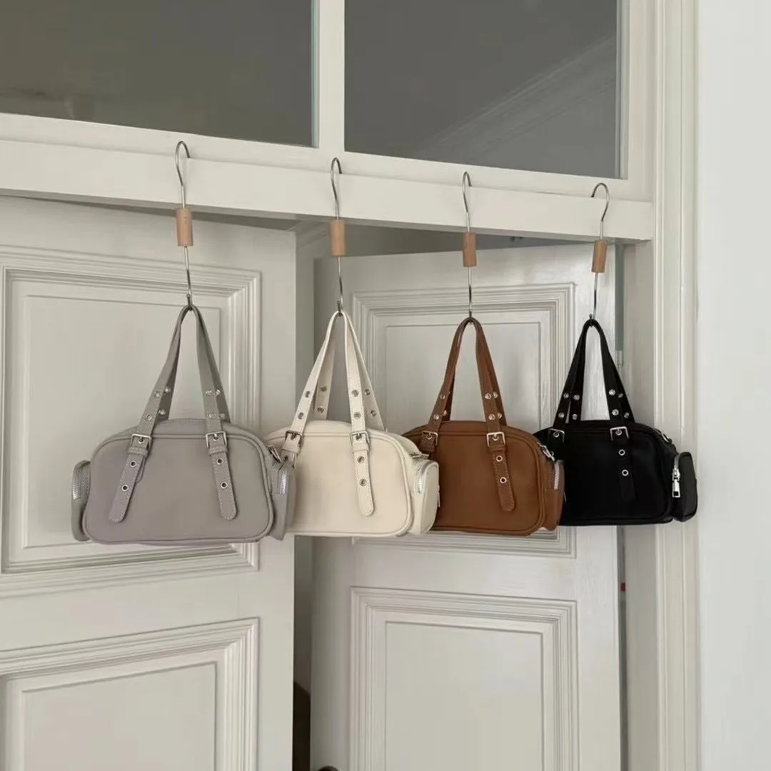 Casual Shoulder Bag Women's Handbag Commuter Bag Soft PU Leather Square Shape Zipper Closure Comfortable Strap