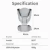 INSULAR Baby Carrier Breathable Child Waist Stool With Hip Seat Waist Stool Front Hold Portable Multi-functional 0-2Y 6