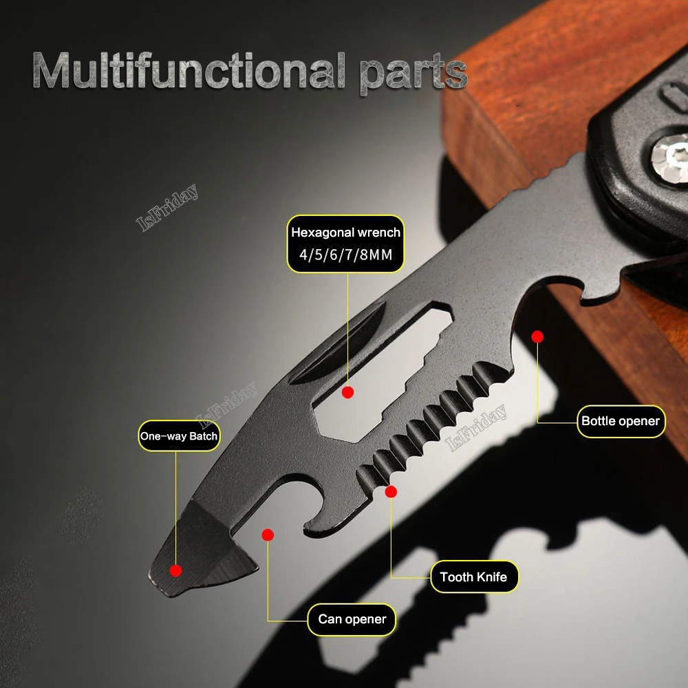 12 in 1 Multitool EDC Tool Universal Folding Pliers Hammer Wrench Claw Knife Screwdriver Combinati Tool forCamp Outdoor Survival 5