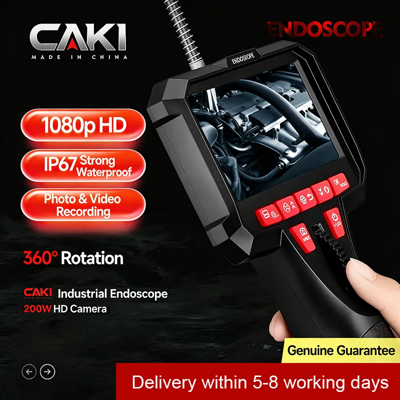 360도 회전식 내시경 1080P 6mm 4.5인치 LCD 모니터 산업용 검사 카메라 디젤 엔진 검사 파이프라인 항공