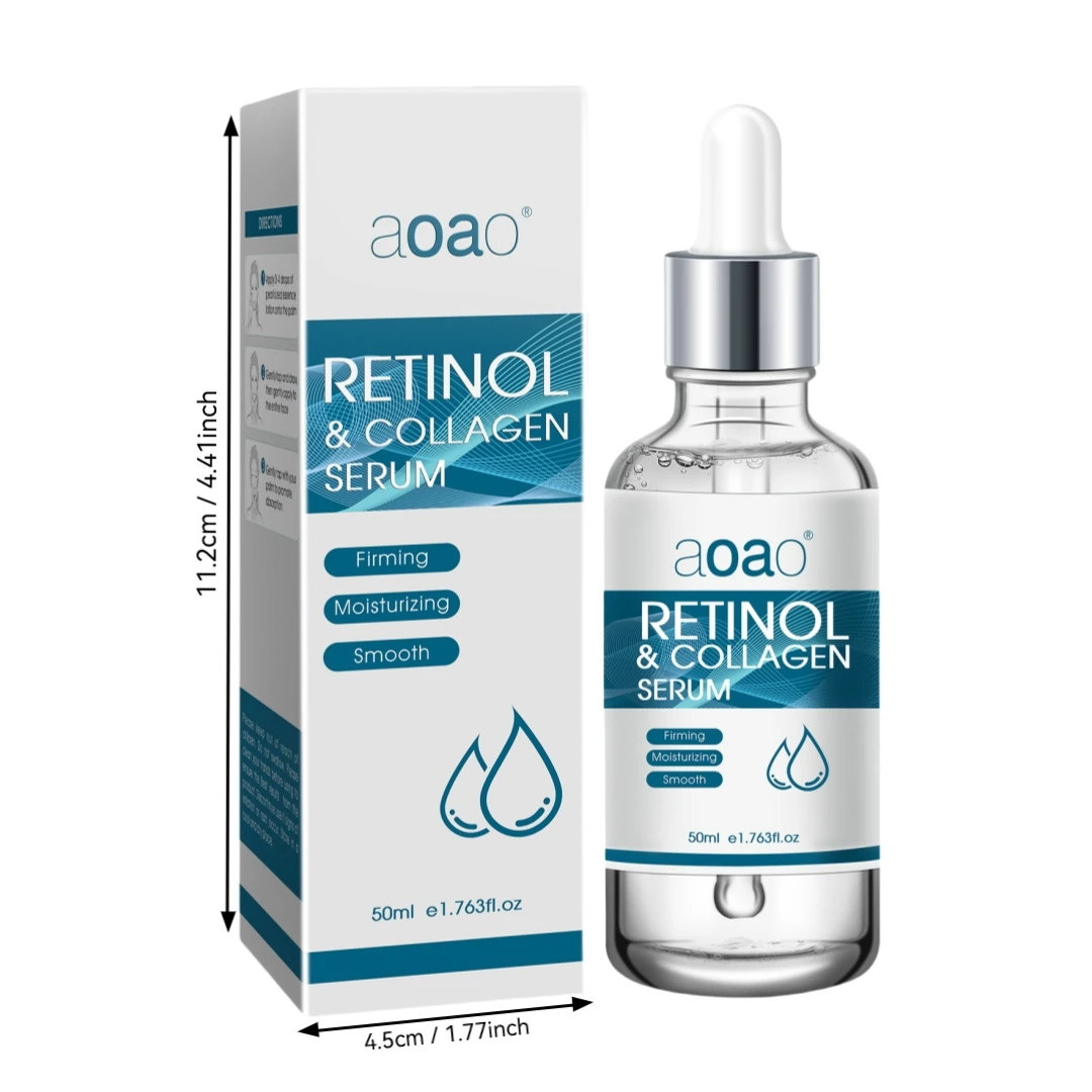 Retinol & Collagen Serum, 50ml, Facial Skincare, Moisturizing, Anti-Wrinkle,  Fragrance, Vitamin E, Glycerin，All Skin Types 2