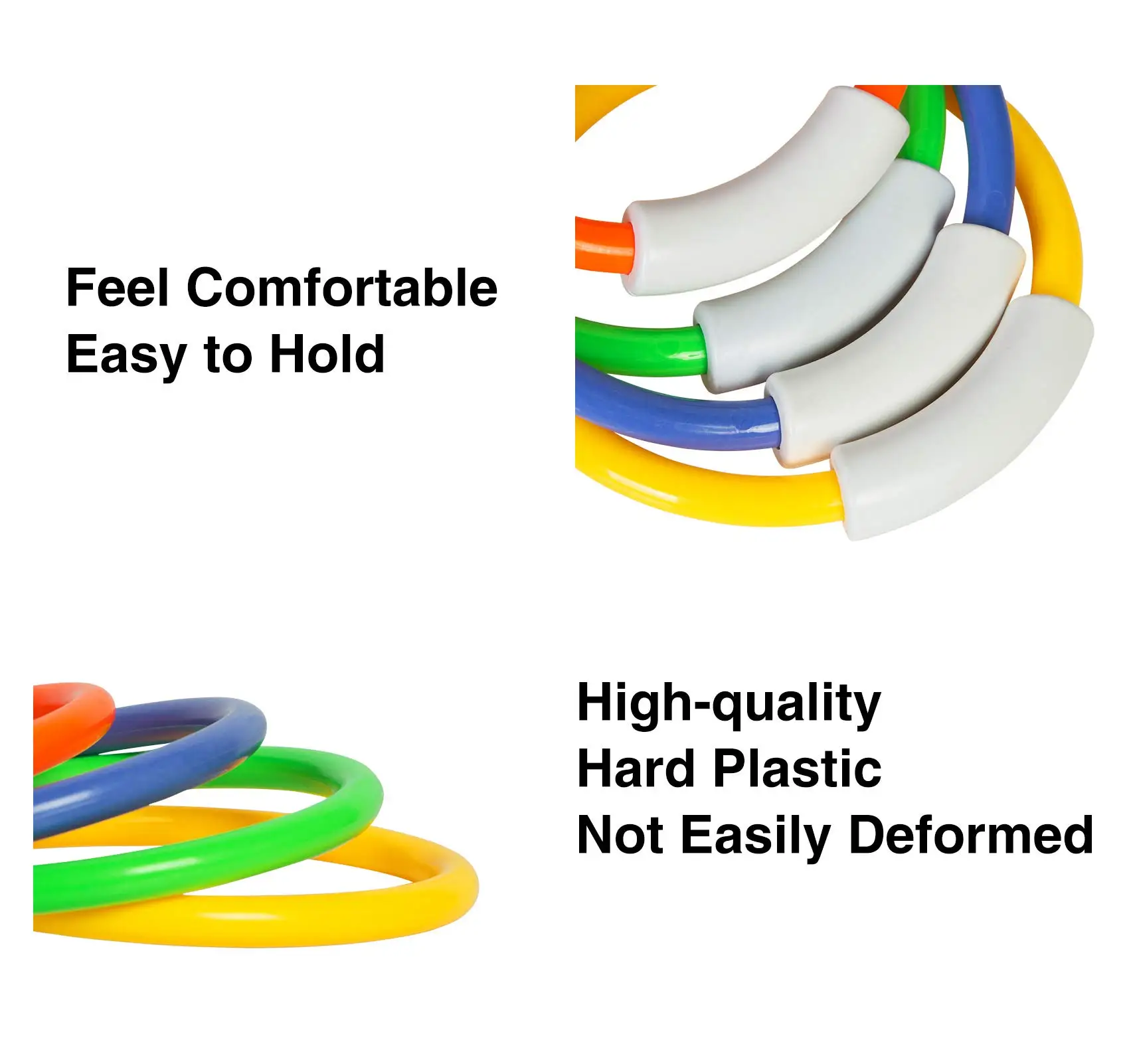 4 Pack Pool Diving Toys Water Swimming Pool Diving Rings Toys for Kids Colorful Easy to Find and Grab 5