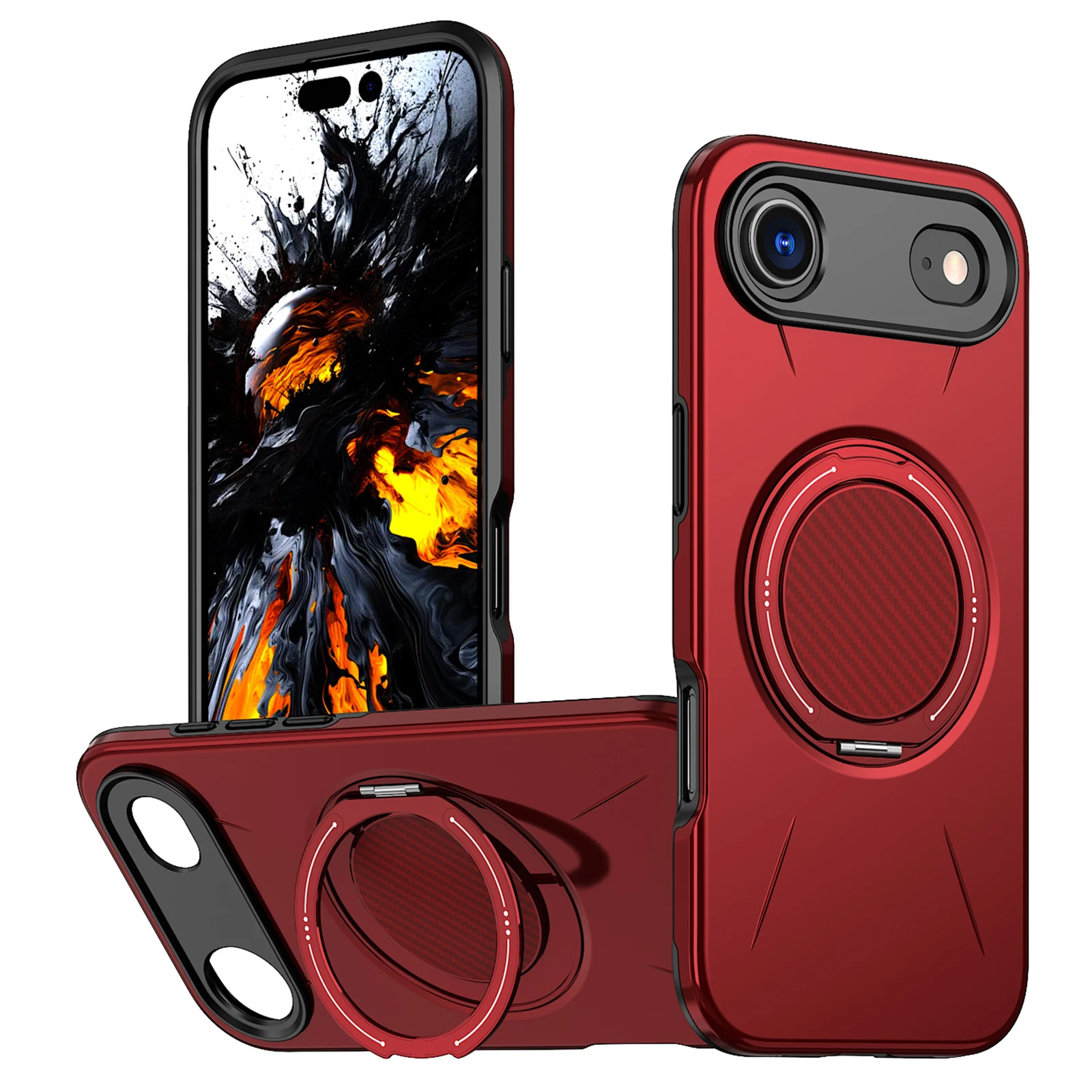 2-in-1-TPU- und Hart-PC-Kombinations-Handyhülle für iPhone 17 360 ° Magnetische Hülle mit drehbarer Ringhalterung für iPhone 17 Air Pro Max – Detail 7