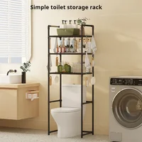 Bathroom Storage Shelf Floor To Floor Wall Hanging Toilet Bath Toilet Washbasin Stand Washing Machine Toilet Storage Rack 1
