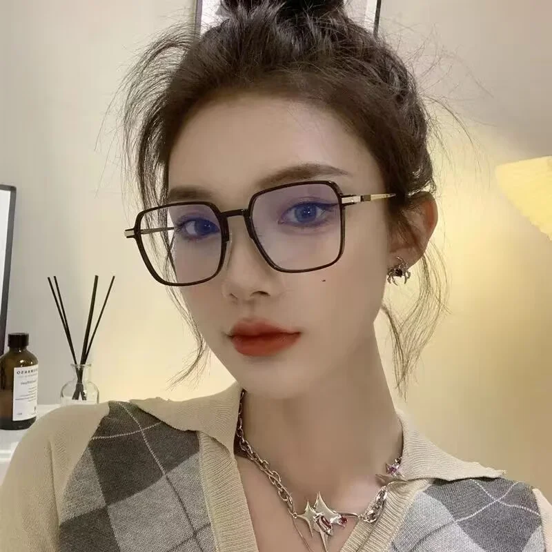 Photochromic Glasses Photochromic Anti Radiation Glasses Metal Eyeglass Woman Men
