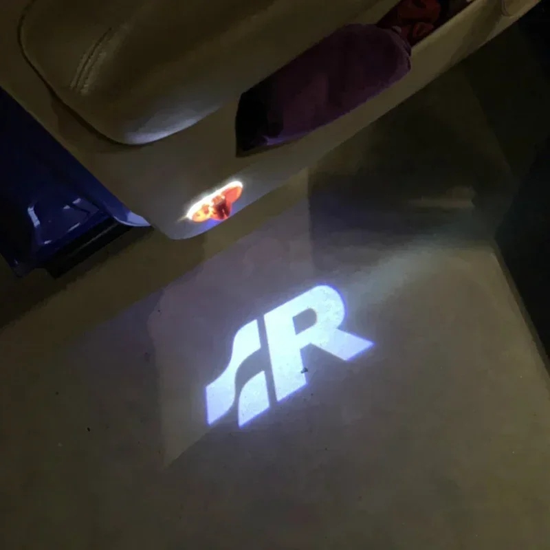 2026년형 폭스바겐 VW 골프 5 6 7 8 SR R 라인 로고 티구안 아테온 CC 제타 파사트 EOS 폴로 차량용 LED 도어 프로젝터 2개