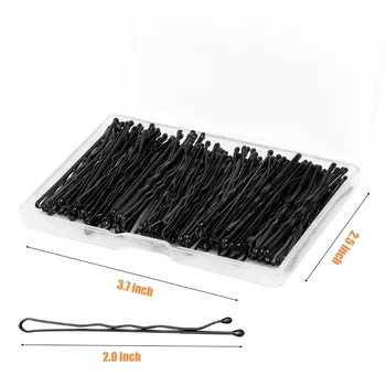 100 Pieces Hair Clip Black Hair Pin Set for Women Girls Kids Premium Wave Black Hair Pin with Storage Box 2