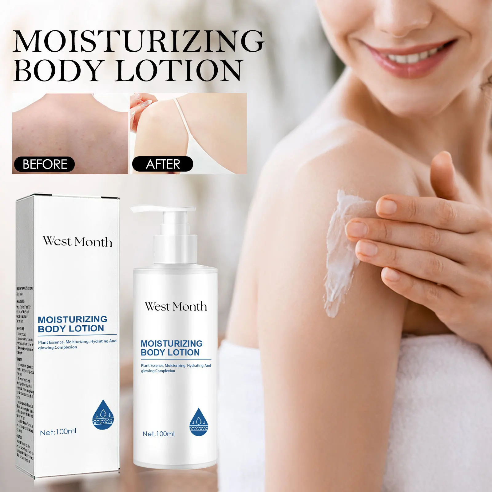 

60ml West & Month Centella Asiatica Moisturizing Cream Brightening Skin Tone Firming Skin Moisture Replenishment Fading Wrinkle
