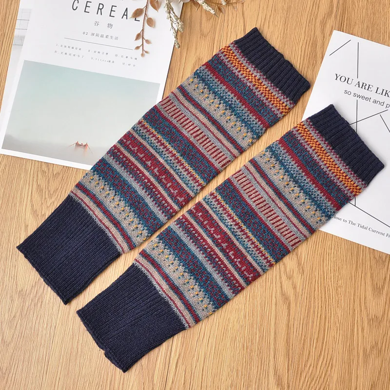 New Autumn And Winter Women's Korean Style Piled Socks Thickened Warm Leg Protecting Boots Short Mid-tube Wool Leg Cover