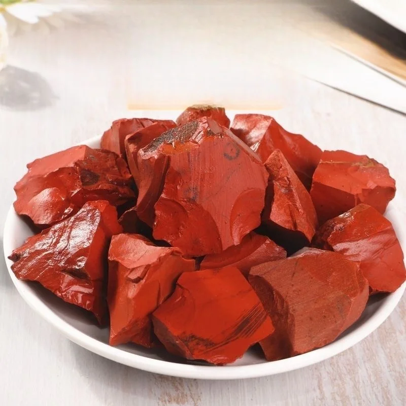 200g Chicken Blood Stone Red Jade Ornament Original Stone Living Room Fish Tank Red Decoration Original