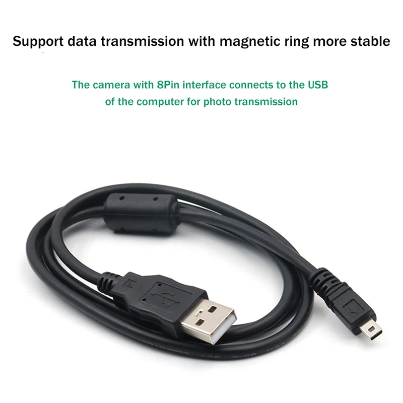NNR-디지털 카메라 휴대 전화에 적합 범용 USB-소형 포트 8P 8핀 데이터 케이블 5코어 충전 케이블