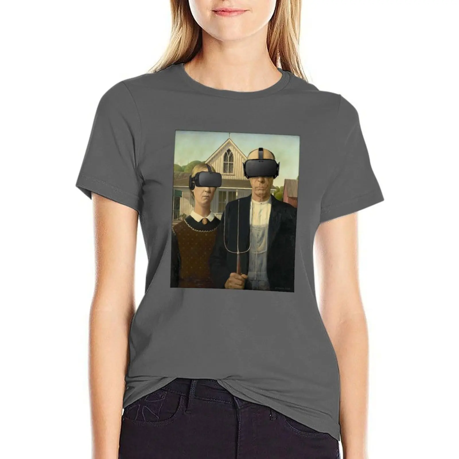 

American Gothiculus Rift T-shirt funny anime clothes graphics cotton t shirts Women