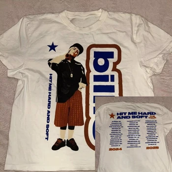 2025 Summer Billie Tee Oversize TShirt New Hit Me Hard and Soft Tour Shirt Cotton T-shirt Women's and Men's Tee Popular Shirt 1