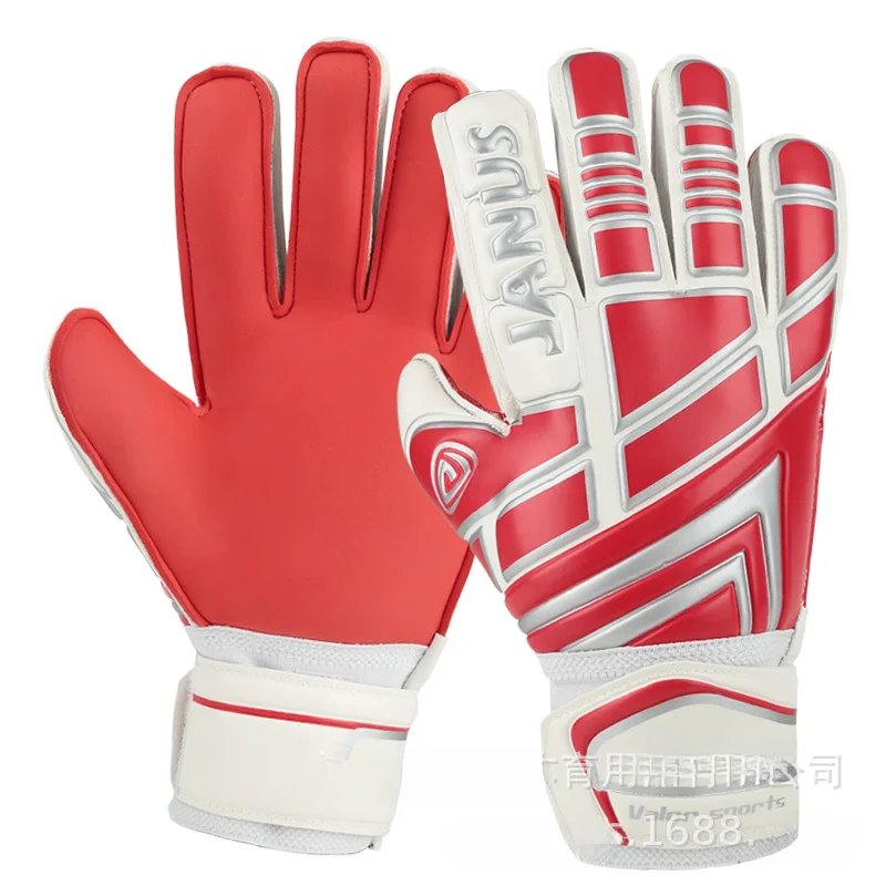 thumbnail image 1 of Guantes de fútbol para portero de fútbol, equipo de protección para dedos profesional para niños, guantes de entrenamiento antideslizantes para adultos, 1 of 5